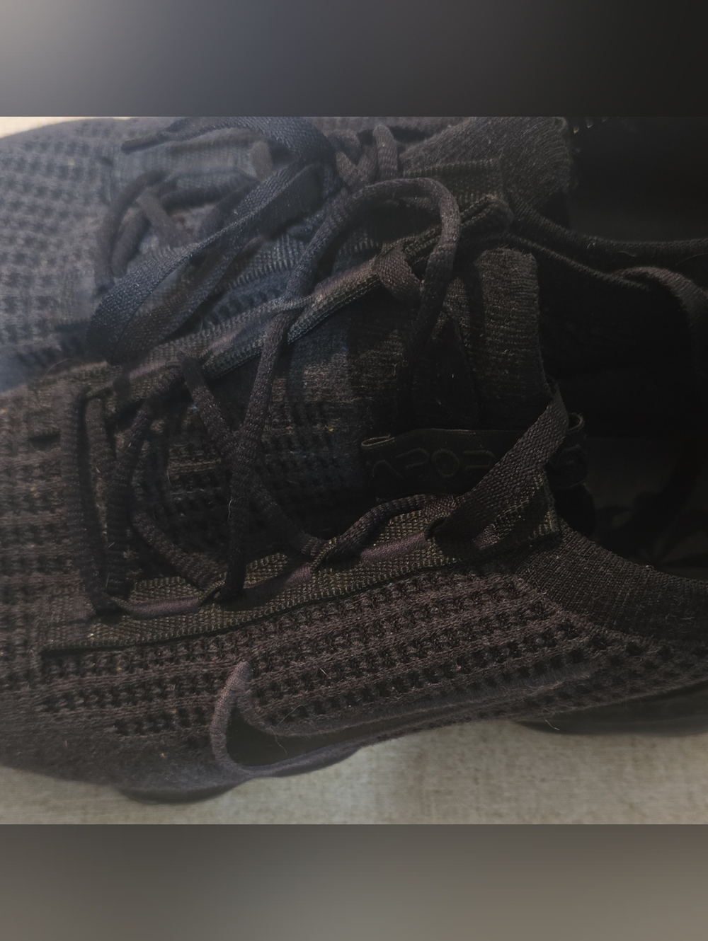 BIG kids NIKe VAPOR MAX Black Knit Athletic Sneakers